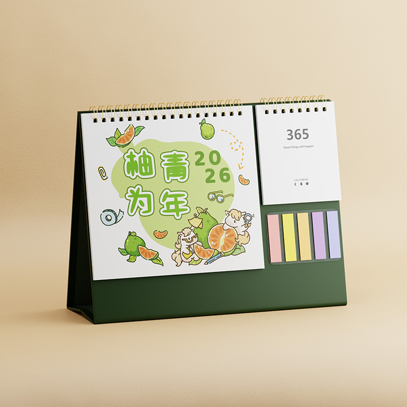 便簽綠色紙架臺歷